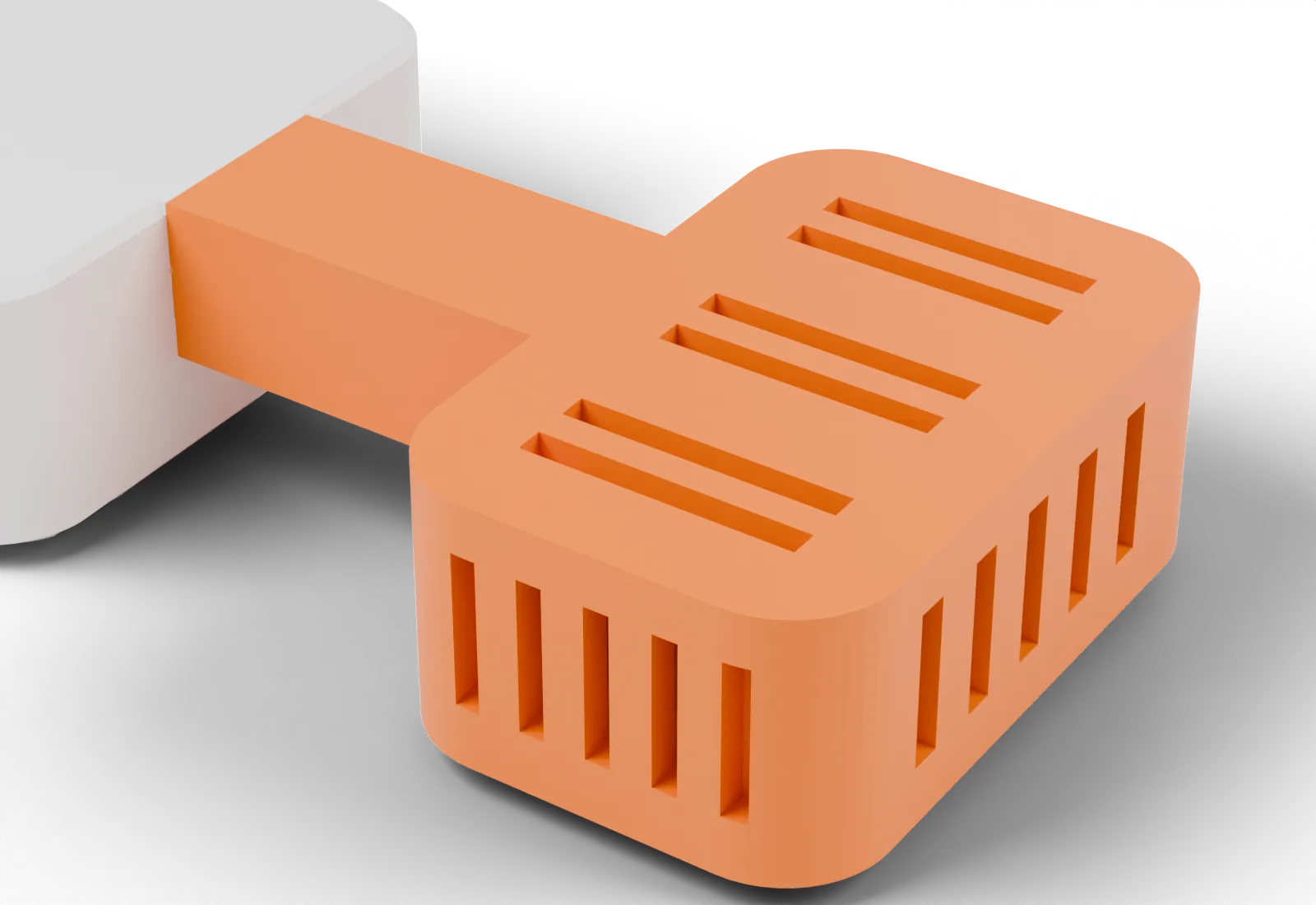 Close-up of the ventilated sensor pod on its arm